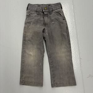Vintage 50s Ely Cattleman Grey Canvas Buckleback Pants 18x15